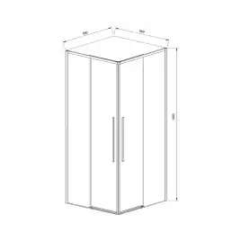 Душевой уголок Vincea Slim-N 90х90 VSS-4SN900CL, дверь раздвижная, профиль хром, стекло прозрачное