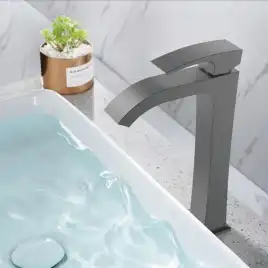 Смеситель для раковины Gappo G1007-89 высокий, Оружейная сталь