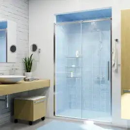 Душевая дверь WasserKRAFT Dill 61S 140 см, 58R31, профиль Хром, стекло Прозрачное