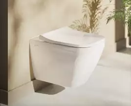 Комплект унитаза с инсталляцией Vitra Integra Square 9856B003-7207 с сиденьем Микролифт и клавишей смыва Хром глянцевый