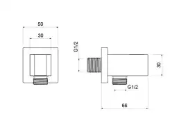 Шланговое подключение Aquatek  AQ2463MB, Черный матовый