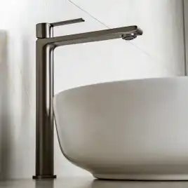 Смесители для раковины AVS Elegant 811-401-GM высокий, оружейная сталь