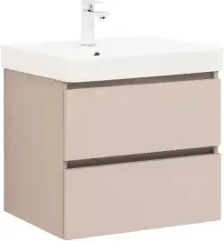 Тумба под раковину Aquanet Вега 2.0 60 бежевый, подвесная, 337941