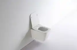 Унитаз подвесной CeramaLux 5170, безободковый с сиденьем микролифт Белый