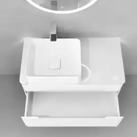 Тумба под раковину Jorno SHINE 90 Shi.01.90/P/W Белая