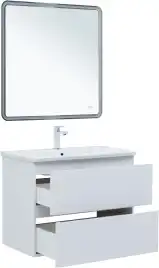 Тумба под раковину Aquanet Эмбер 80 белый матовый 330467