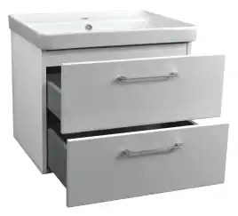 Тумба с раковиной Azario Ника 70 CS00080144, подвесная, Белая глянцевая
