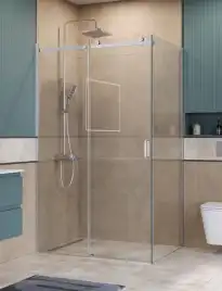 Душевой уголок BelBagno SOFT_CLOSE-2-AH-1-130/90-C-Cr стекло прозрачное, профиль Хром