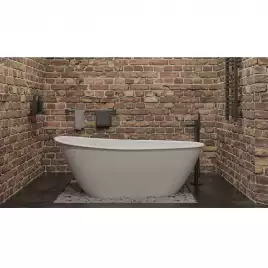 Ванна из искусственного камня WHITECROSS 155x73 Spinel B, белая матовая 0210.155073.200