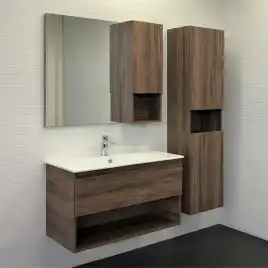 Тумба с умывальником Comforty Бордо 90 Дуб темно-коричневый, 00-00006671
