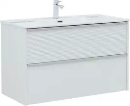 Тумба под раковину Aquanet Вита 100 белый матовый, подвесная, 330474