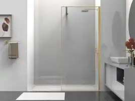 Душевая перегородка Vincea Walk in HS 90 VSW-1HS900CLG, профиль брашированное золото, стекло прозрачное