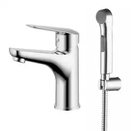 Смеситель для раковины IDDIS Torr TORSB00i08 с гигиеническим душем цвет, Глянцевый хром