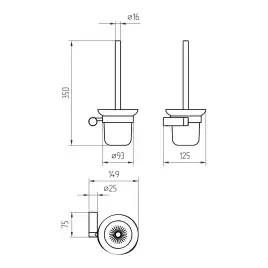 Ершик подвесной AVS Seeme, оружейная сталь