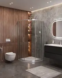 Душевой уголок CEZARES MOLVENO-R-2-90-C-Cr-IV стекло Прозрачное, профиль Хром