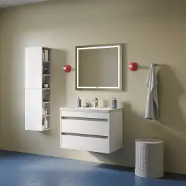 Тумба с раковиной IDDIS Zodiac X 80, подвесная, Белая, ZDX80W0i95K