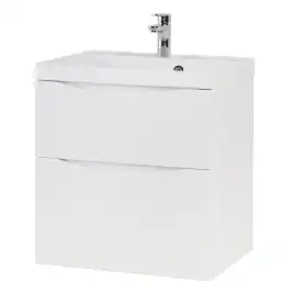 Тумба под раковину BelBagno MARINO-H60-600-2C-SO-BL-P подвесная Bianco Lucido