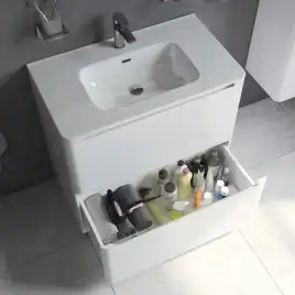 Тумба с раковиной IDDIS Edifice 80, напольная, Белая, EDI80WFi95K