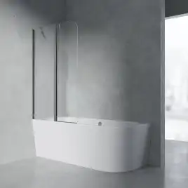 Шторка на ванну AVS Асти Дуо 100 левая профиль хром, стекло прозрачное, 803-0016-150-5545L-CR-T