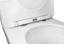 Унитаз напольный Azario Berton AZ-6093 безободковый, смыв Торнадо, с бачком и сидением микролифт, Белый глянцевый