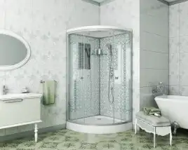 Душевая кабина Niagara Luxe 90х90х210 NG-7701W низкий поддон, без гидромассажа