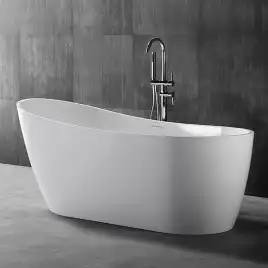 Акриловая ванна Abber 130х70 AB9353-1.3, отдельностоящая, Белая глянцевая