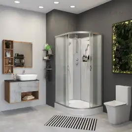 Душевая кабина Niagara Classic 120х80х210 NG-3312-14LBKT низкий поддон, без гидромассажа, 33121423LBKT