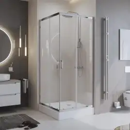 Душевой уголок BelBagno UNO-195-A-2-90-C-Cr профиль Хром стекло Прозрачное