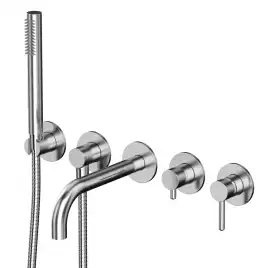 Смеситель для ванны Whitecross Y brushed nickel скрытого монтажа Никель брашированный, Y1240NIB