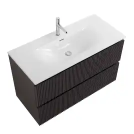 Тумба под раковину BelBagno UNO-1000-2C-SO-GSO подвесная, Темно-Серый Матовый