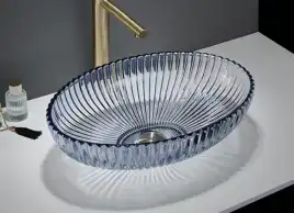 Раковина накладная CeramaLux 510х350х150 GL49-L1, цвет Голубой