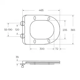 Подвесной унитаз CEZARES RELAX CZR-38088-49-TH-TOR/SC, со смывом TORNADO, с сиденьем микролифт