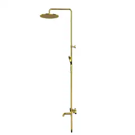 Душевая система для ванны WHITECROSS Y gold Y1234TOPGL, термостатическая, Золото глянцевое