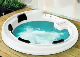 Акриловая ванна Gemy G9090 K 190х190 с гидромассажем, круглая