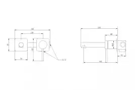 Смеситель для раковины Abber Emotion AF8812W встраиваемый, с внутренней частью, Белый