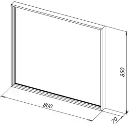 Зеркало Allen Brau Liberty 80х85 1.330014.60 с подстветкой, сенсорный выключатель, Медь