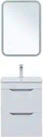 Тумба под раковину Aquanet Практика 50 белый глянец, 347914