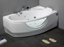 Акриловая ванна Gemy G9046 K R 161х96 с гидромассажем, правая