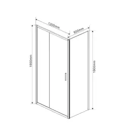Душевой уголок Vincea Garda 120х80 VSR-1G8012CLG, дверь раздвижная, профиль брашированное золото, стекло прозрачное