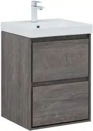 Тумба под раковину Aquanet Милан 50 дуб рошелье, подвесная, 336371