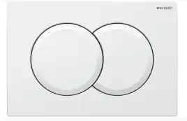 Кнопка смыва Geberit Delta 01 115.107.11.1 двойной смыв, пластик, альпийский белый