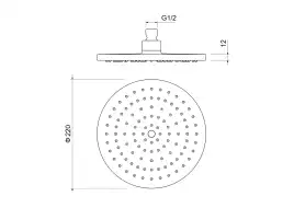 Верхний душ Aquatek  AQ2086MB, Черный матовый