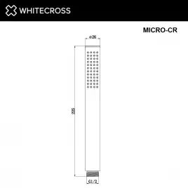 Душевая лейка WHITECROSS Y chrome MICRO-CR, 1 режим, Хром