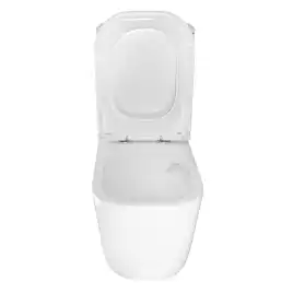 Унитаз-компакт Azario RIANO AZ-1305A напольный, безободковый, со смывом Торнадо, в комплекте с бачком и сиденьем микролифт, Белый глянцевый
