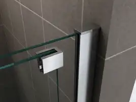 Душевая дверь Abber Komfort 120 см, AG90120, профиль Хром, стекло Прозрачное