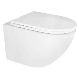 Унитаз подвесной Azario Gloria AZ-2003T подвесной, безободковый, со смывом 