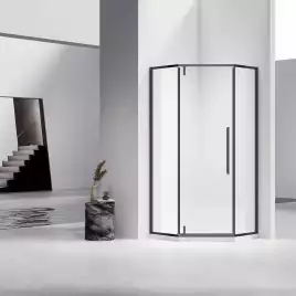 Душевой уголок Vincea Slim-N 100х100 VSP-4SN100CLB, профиль черный, стекло Прозрачное