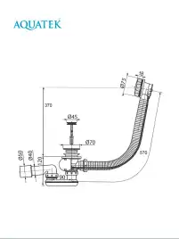 Слив-перелив для ванны Aquatek ST-0000128 Белый матовый