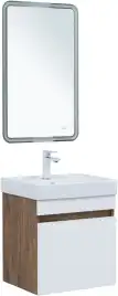 Тумба под раковину Aquanet Оптима 50 дуб рустикальный/белый сатин, 344790
