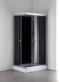 Душевая кабина Loranto 100х80 CS-5180-13R G, низкий поддон, цвет профиля сатин